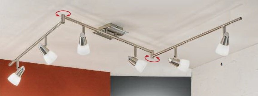 OR STR 10-423/6 Stropní svítidlo 6x40W G9 satin, průměr skla 5,5cm, délka 180cm - ORION