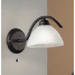 Obrázek pro produkt Nástěnné svítidlo 1x60W E27 antik/sklo, průměr 16cm, výška 13cm - ORION