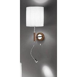 Obrázek pro produkt Nástěnné svítidlo 1x E27 + 1W LED chrom, vypínač, výška 40cm - ORION