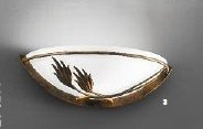 OR WA 2-1196/1 Nástěnné svítidlo 1x60W E14 antik/sklo, výška 9cm, šířka 27,5cm - ORION