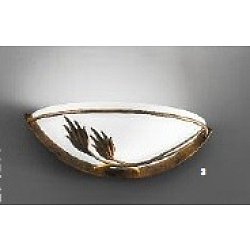 Obrázek pro produkt Nástěnné svítidlo 1x60W E14 antik/sklo, výška 9cm, šířka 27,5cm - ORION