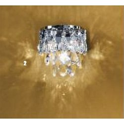 Obrázek pro produkt Nástěnné svítidlo 3x12V G4 chrom/křišťál K9, 18x19cm - ORION