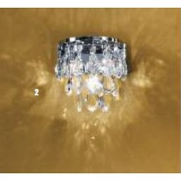Obrázek pro produkt Nástěnné svítidlo 3x12V G4 chrom/křišťál K9, 18x19cm - ORION
