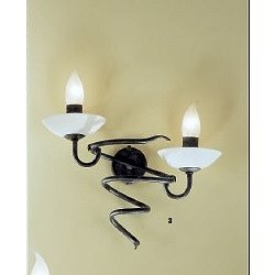 Obrázek pro produkt Nástěnné svítidlo 2xE14 antik/sklo, výška 25cm, délka 33cm,šířka - ORION