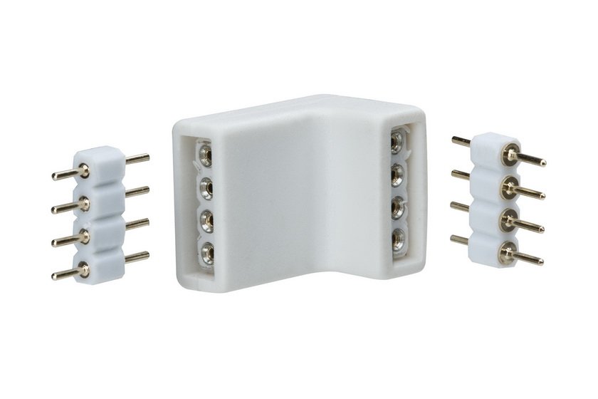 P 70334 YourLED rohová spojka 4ks bílá, černá, plast - PAULMANN