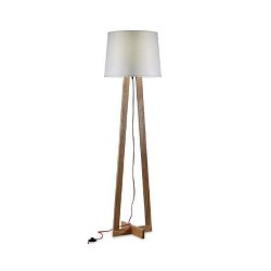 Obrázek pro produkt MAIKO stojanová lampa dřevo+ stínidlo bílé 230V E27 25W (baleno ve 2 kartonech) - PAN INTERN.