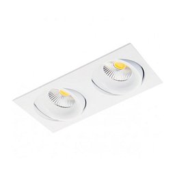 Obrázek pro produkt Zápustné svítidlo MESEL 3135 matná bílá,2x9,3W, 3000K, 60°, 2x977lm - BPM (starý kód: 3135.W-W.D60.3K)
