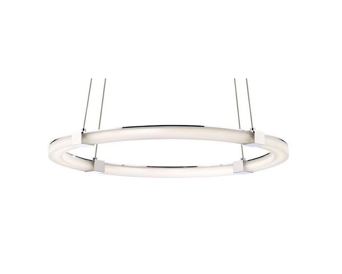 Levně PANIT SOS222 KAY závěsná kruhová akrylátové sklo/chrom 230V LED 28W 3000K - PAN INTERN.