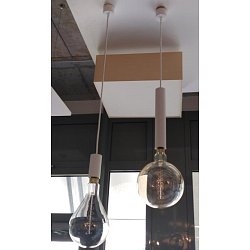 Obrázek pro produkt Závěs 1xE27 válec 10cm + textilní kabel - výběr barev - AULIX