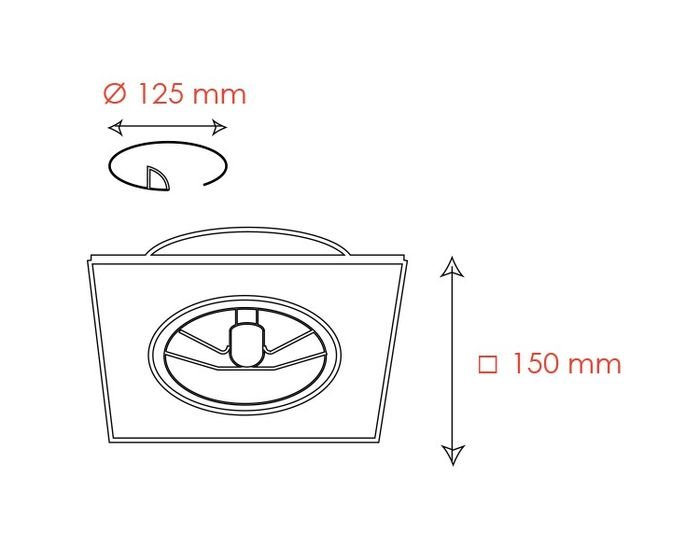 BPM 3024 Vestavné svítidlo Aluminio Plata IP65, kartáč.hliník 1x100W, 12V - BPM (obrázek 4)