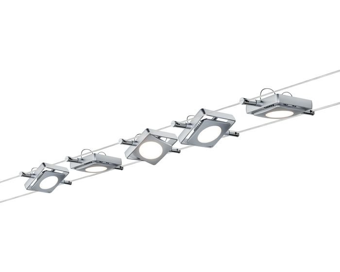 P 94108 Lankový systém LED 5x4W MacLED 230V/12V DC matný chrom - PAULMANN
