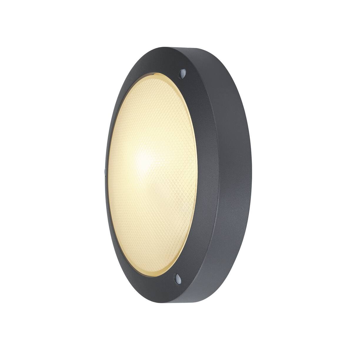 Schrack Technik BULAN stropné, okrúhle, antracit, E14, 60W, satinované sklo