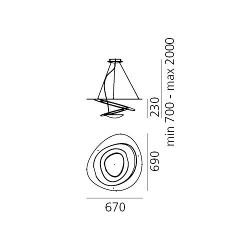 AR 1256110A Pirce Mini závěsné LED - 3000K - bílá - ARTEMIDE (obrázek 7)