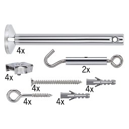 Obrázek pro produkt Lankový systém Light&Easy montážní upínací set 4ks 165mm chrom k - PAULMANN