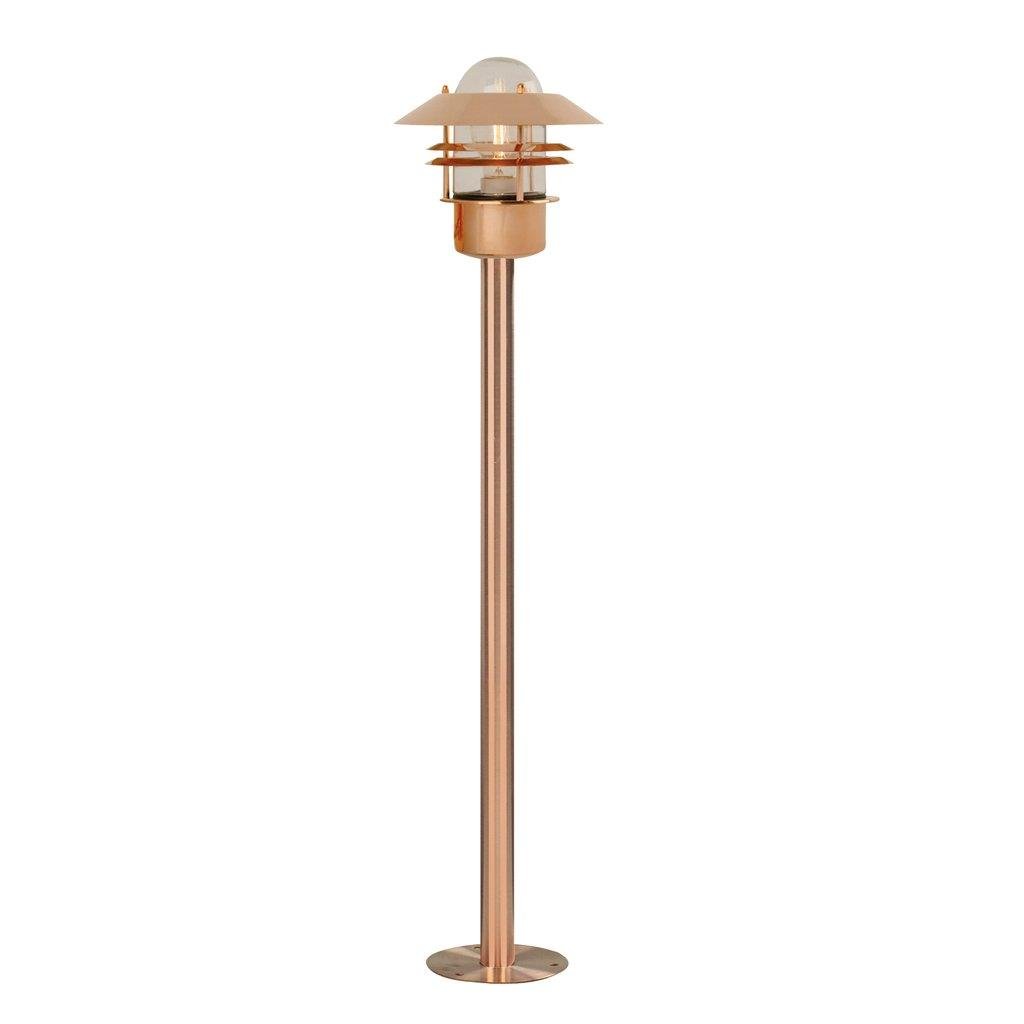 NOR 25078030 Venkovní sloupkové svítidlo Blokhus 1x60W E27 měď čirá - NORDLUX