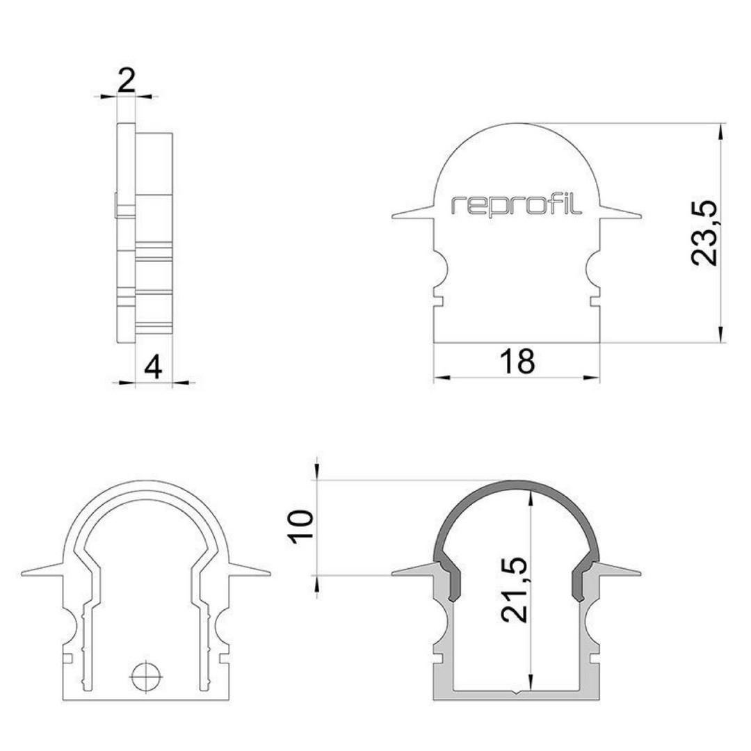 Obrázek produktu Koncovka R-ET-02-12 černá 27 mm 2 ks - LIGHT IMPRESSIONS 3 Obrázek produktu Koncovka R-ET-02-12 černá 27 mm 2 ks - LIGHT IMPRESSIONS 3