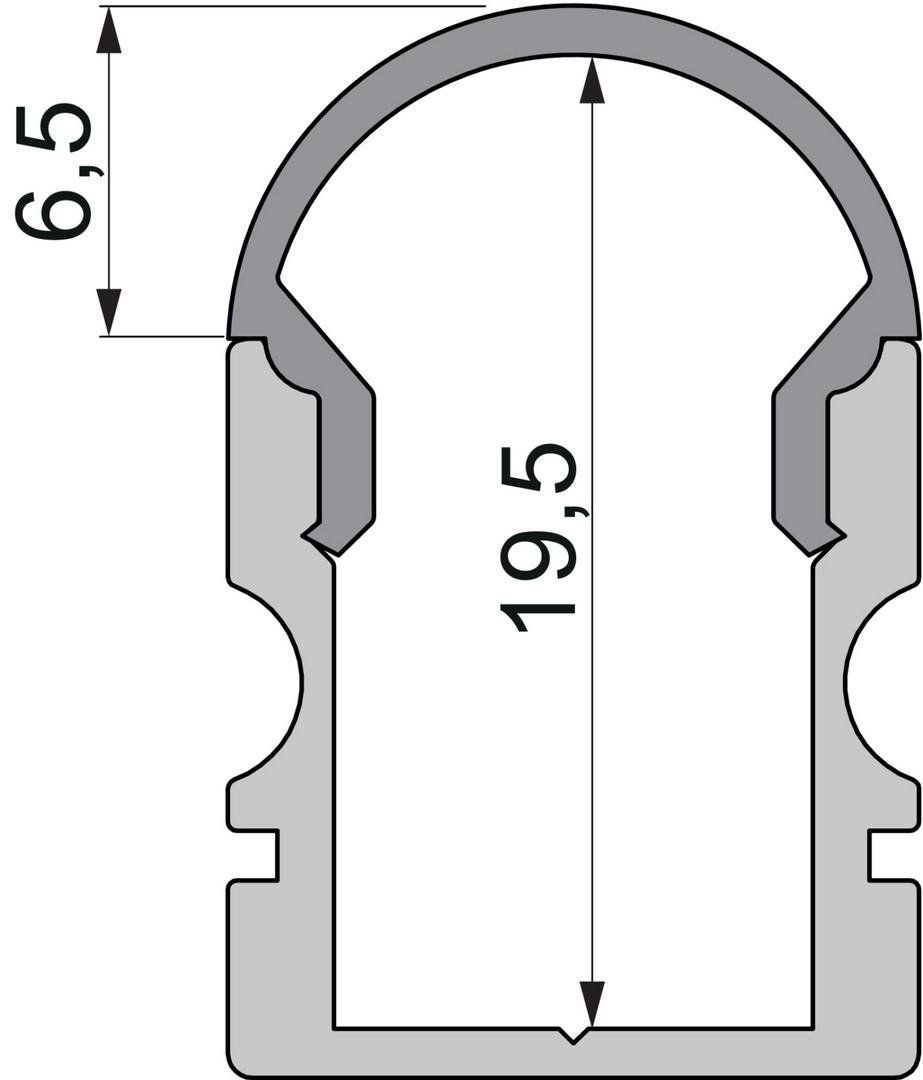 IMPR 979601 Koncovka R-AU-02-08 šedá 14 mm 2 ks - DEKOLIGHT (obrázek 2)
