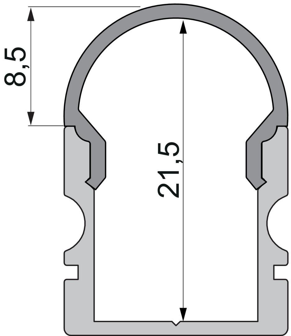 IMPR 979522 Koncovka R-AU-02-10 černá 16 mm 2 ks - DEKOLIGHT (obrázek 2)