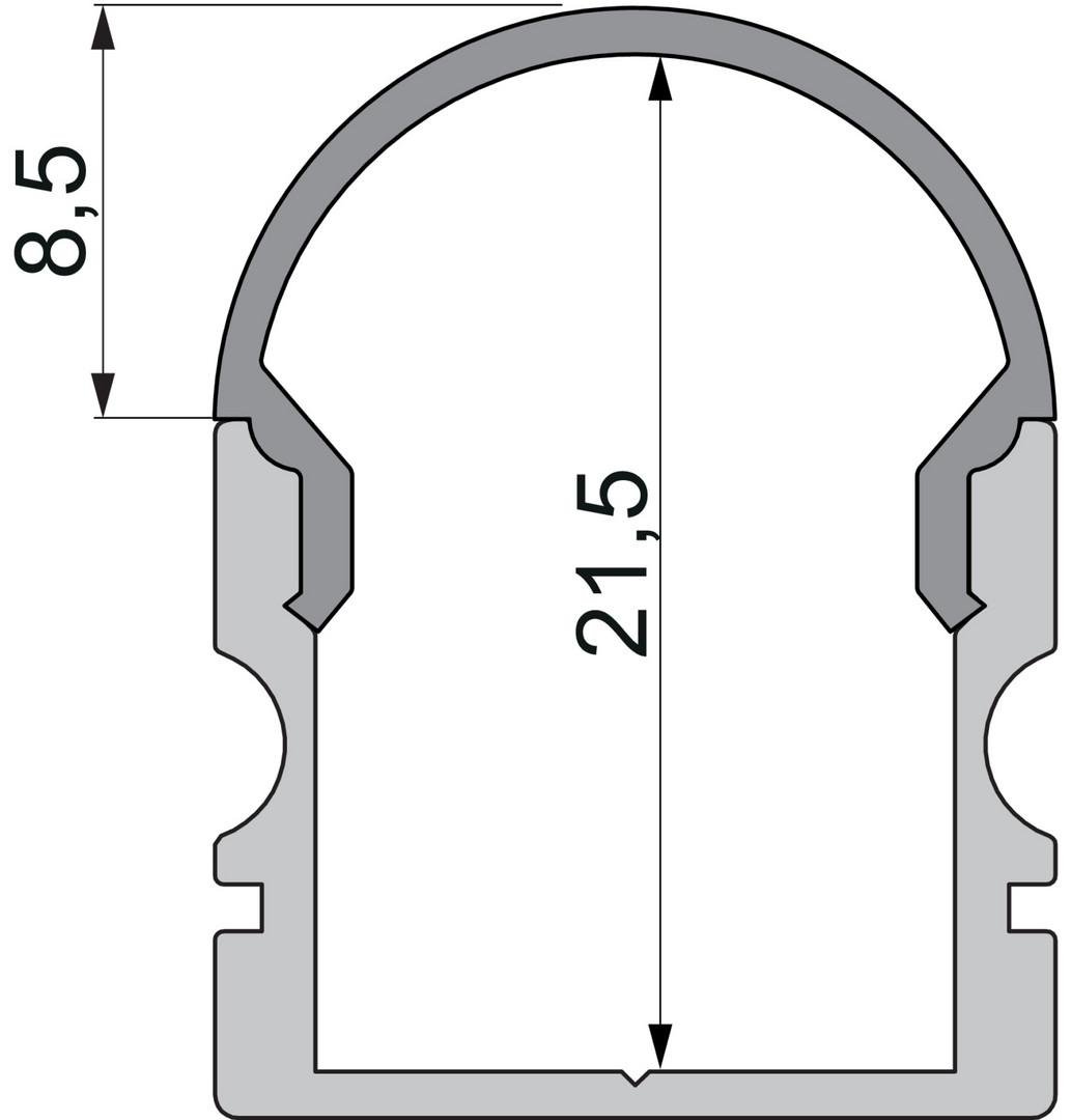 IMPR 979530 Koncovka R-AU-02-12 bílá 18 mm 2 ks - DEKOLIGHT (obrázek 2)