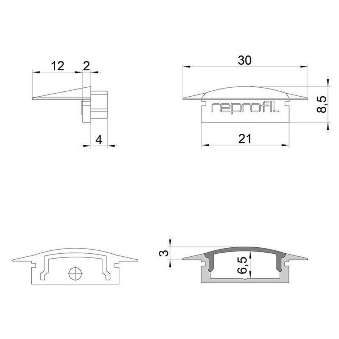 Obrázek produktu Koncovka F-ET-01-15 šedá 30 mm 2 ks - LIGHT IMPRESSIONS 3 Obrázek produktu Koncovka F-ET-01-15 šedá 30 mm 2 ks - LIGHT IMPRESSIONS 3