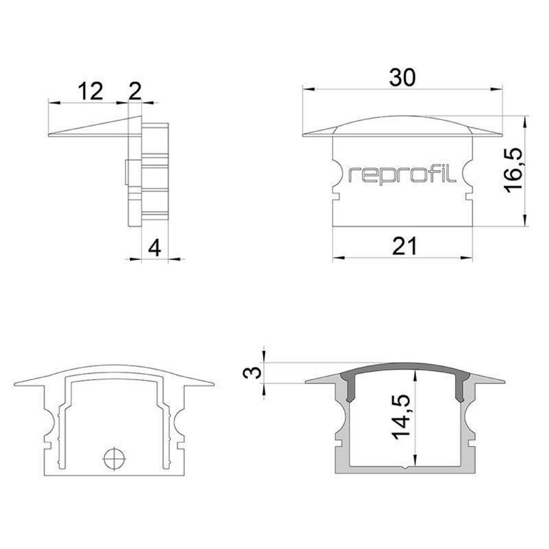 Obrázek produktu Koncovka F-ET-02-15 bílá 30 mm 2 ks - LIGHT IMPRESSIONS 3 Obrázek produktu Koncovka F-ET-02-15 bílá 30 mm 2 ks - LIGHT IMPRESSIONS 3
