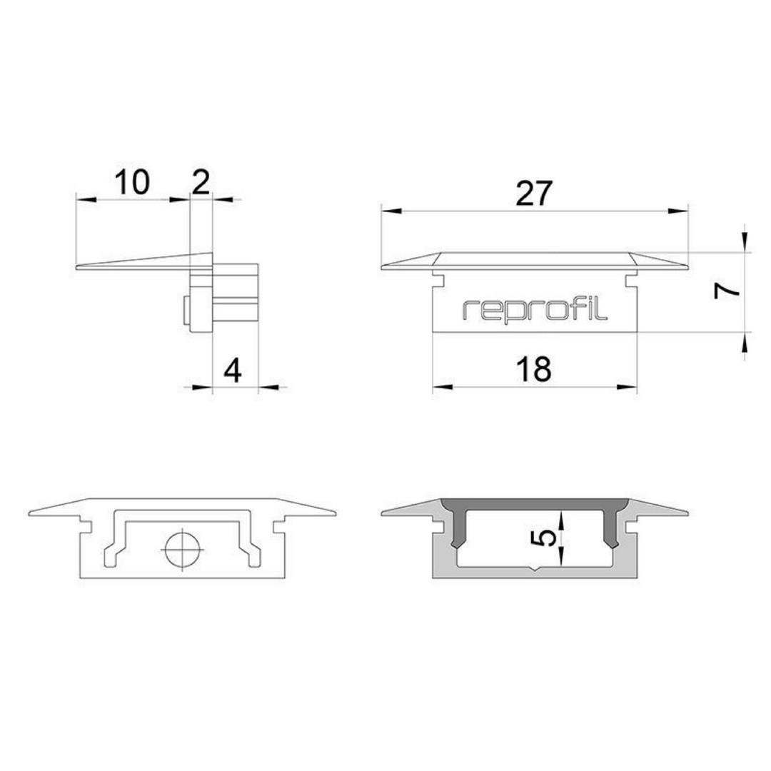 Obrázek produktu Koncovka P-ET-01-12 černá 27 mm 2 ks - LIGHT IMPRESSIONS 3 Obrázek produktu Koncovka P-ET-01-12 černá 27 mm 2 ks - LIGHT IMPRESSIONS 3