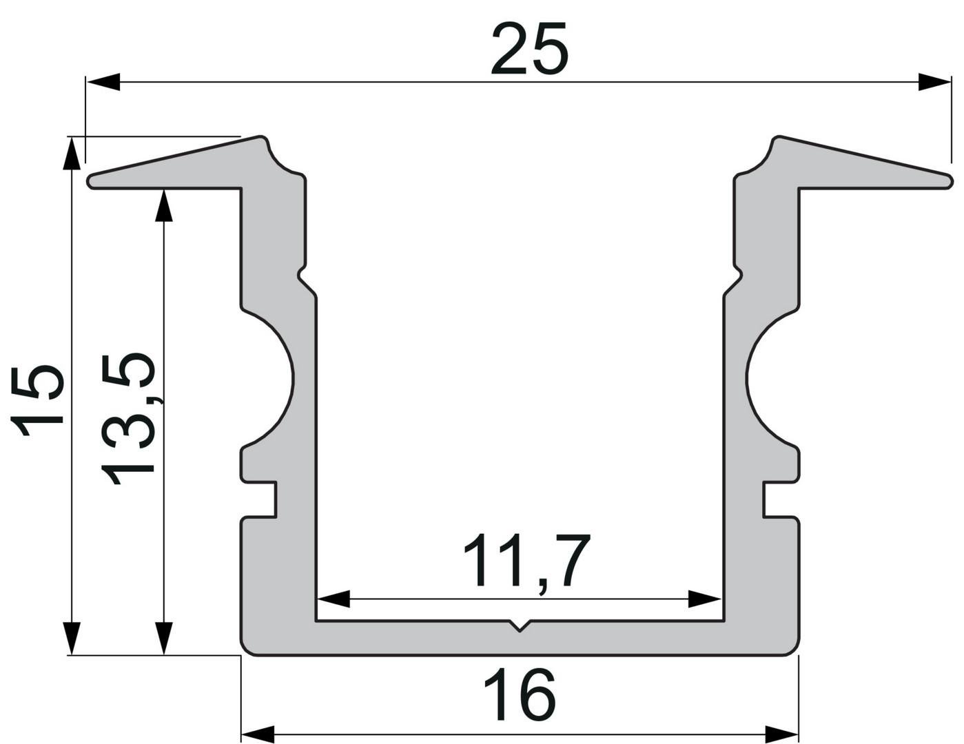 IMPR 975123 ET-02-10 vysoký T-profil pro 10 - 11,3 mm LED pásek matná černá - DEKOLIGHT (obrázek 5)