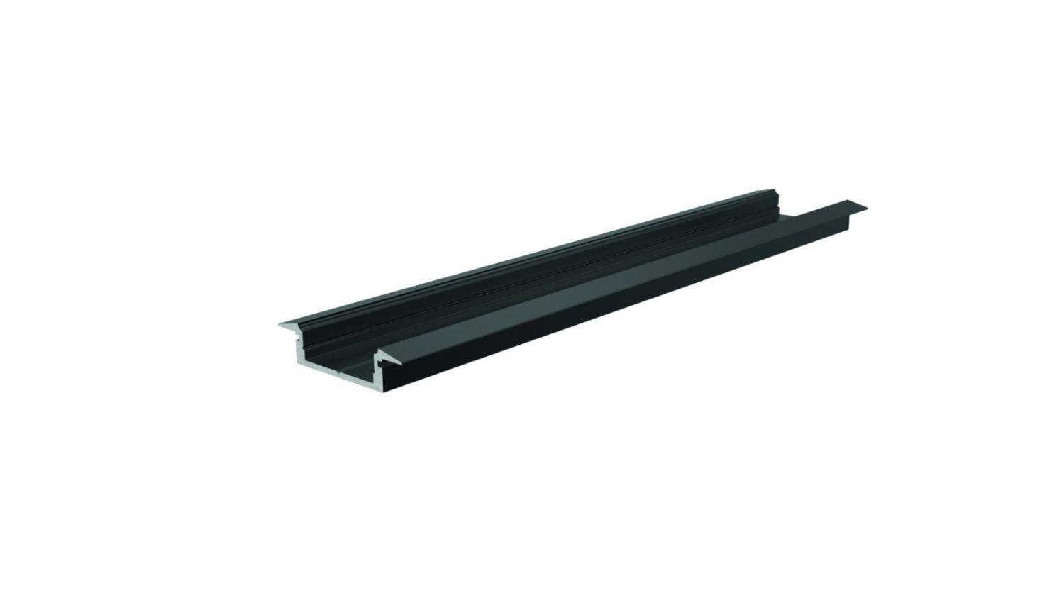 IMPR 975063 ET-01-15 plochý T-profil pro 15 - 16,3 mm LED pásek černá - LIGHT IMPRESSIONS
