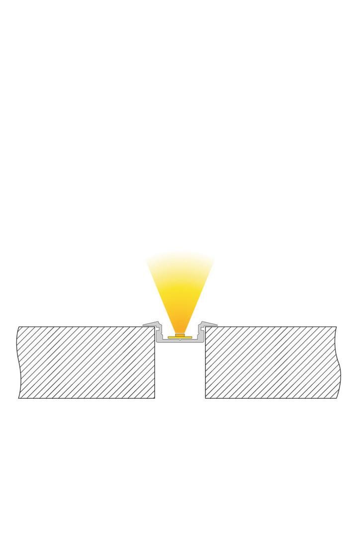 IMPR 975021 ET-01-10 plochý T-profil pro 10 - 11,3 mm LED pásek matná stříbrná - DEKOLIGHT (obrázek 2)