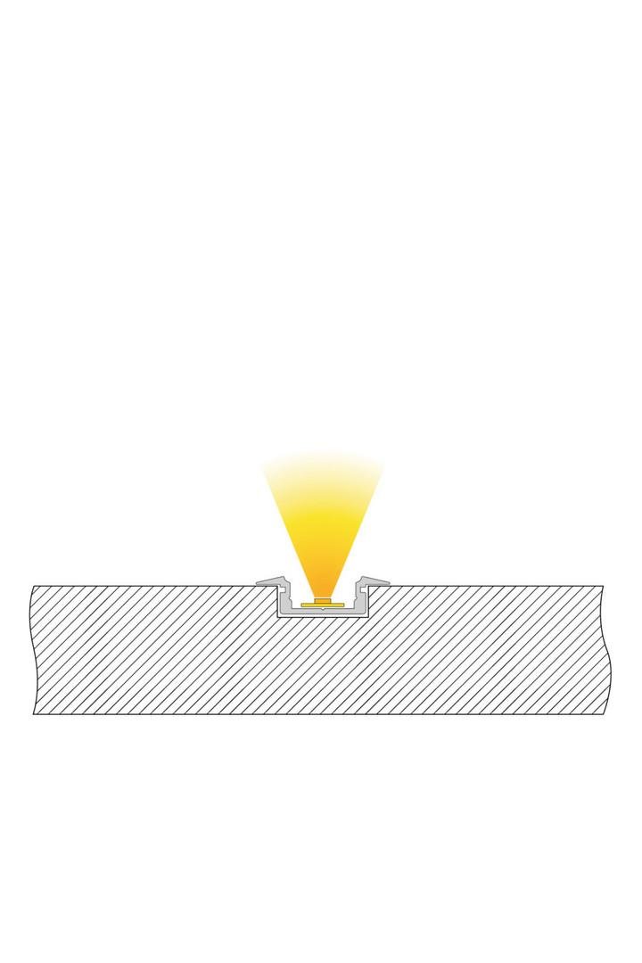IMPR 975021 ET-01-10 plochý T-profil pro 10 - 11,3 mm LED pásek matná stříbrná - DEKOLIGHT (obrázek 3)