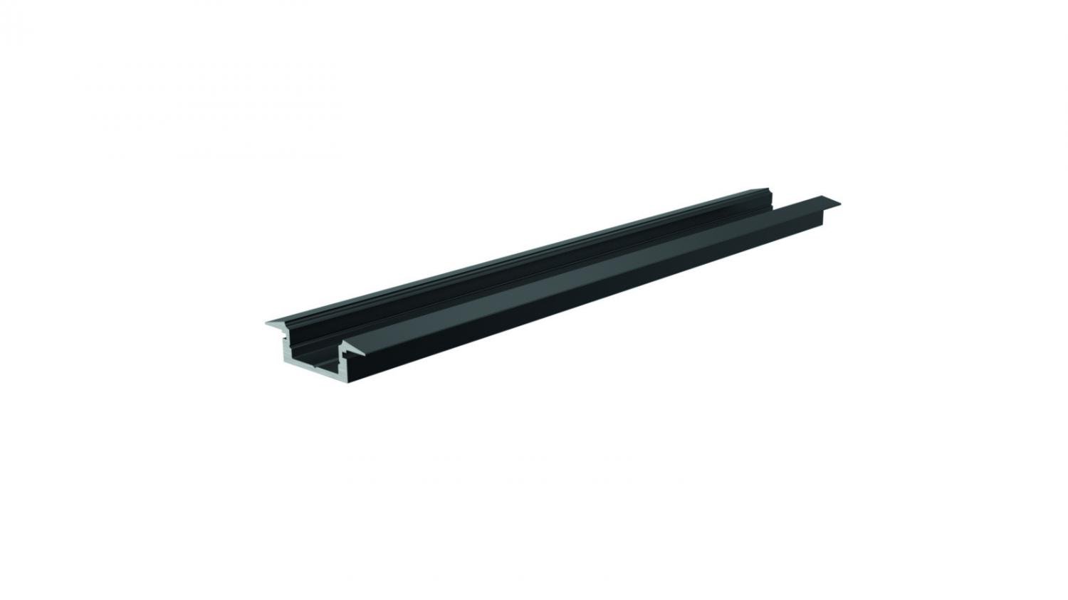 IMPR 975023 ET-01-10 plochý T-profil pro 10 - 11,3 mm LED pásek černá - LIGHT IMPRESSIONS
