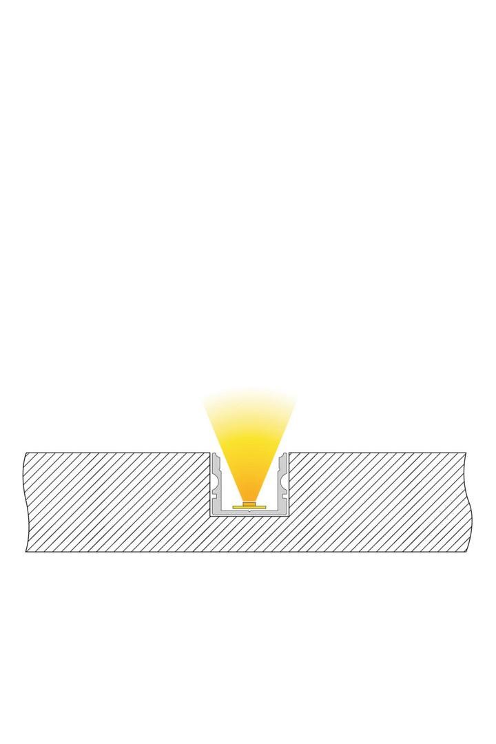 IMPR 970145 AU-02-12 vysoký U-profil pro 12 - 13,3 mm LED pásek matná bílá - DEKOLIGHT (obrázek 3)