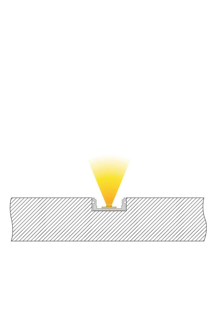 IMPR 970045 AU-01-12 plochý U-profil pro 12 - 13,3 mm LED pásek matná bílá - DEKOLIGHT (obrázek 3)