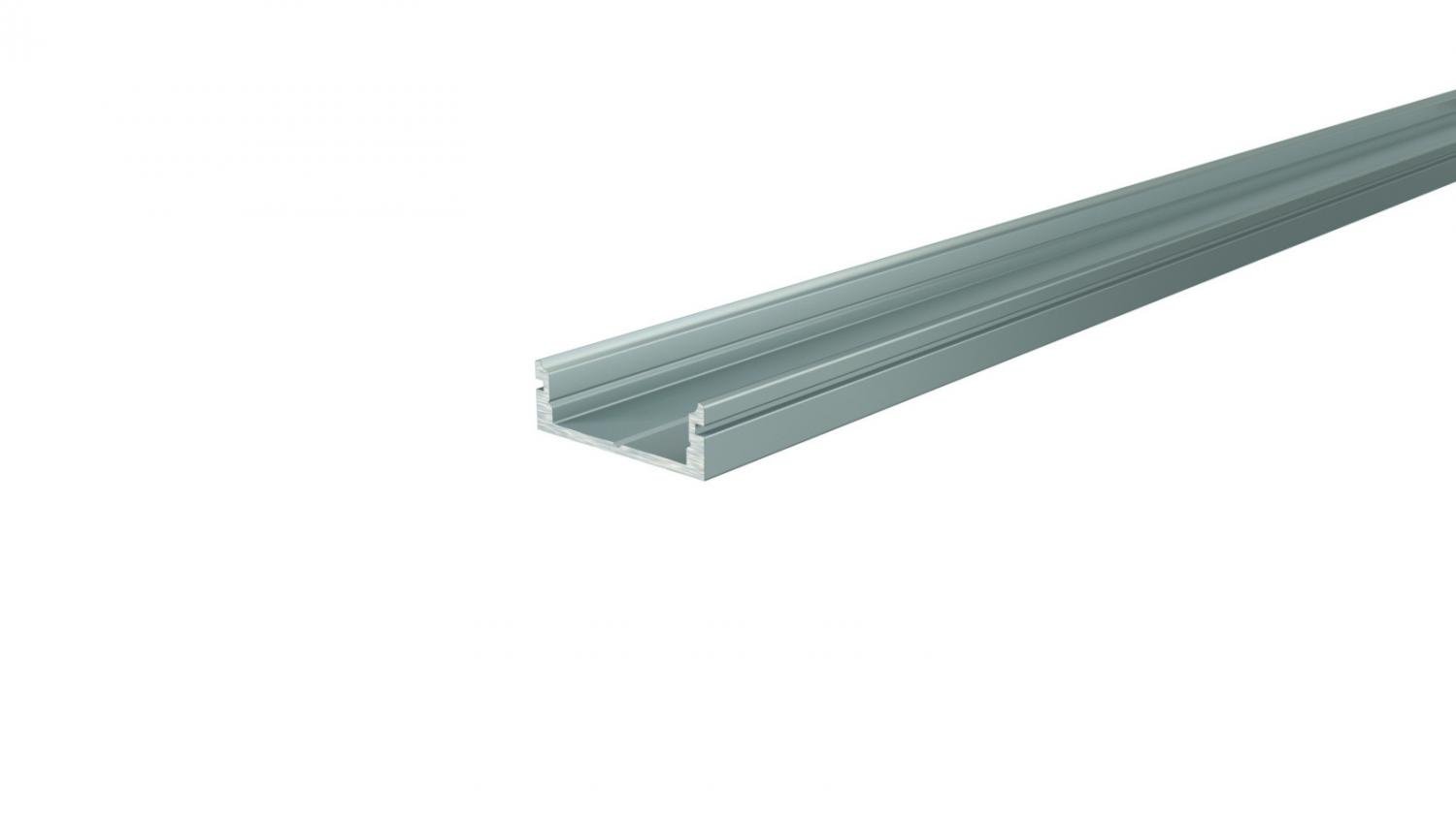 IMPR 970060 AU-01-15 plochý U-profil pro 15 - 16,3 mm LED pásek matná stříbrná - LIGHT IMPRESSIONS