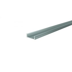 Obrázek pro produkt AU-01-15 plochý U-profil pro 15 - 16,3 mm LED pásek matná stříbrná - DEKOLIGHT