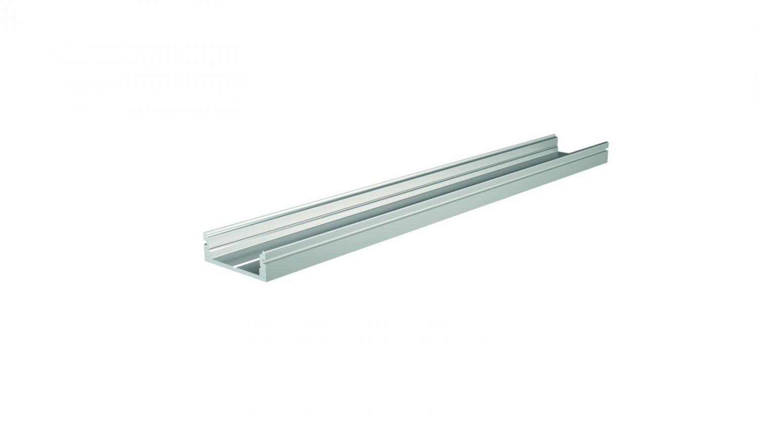 IMPR 970061 AU-01-15 plochý U-profil pro 15 - 16,3 mm LED pásek matná stříbrná - LIGHT IMPRESSIONS