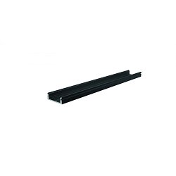 Obrázek pro produkt AU-01-15 plochý U-profil pro 15 - 16,3 mm LED pásek černá - DEKOLIGHT