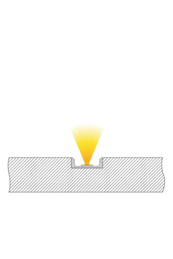 IMPR 970065 AU-01-15 plochý U-profil pro 15 - 16,3 mm LED pásek matná bílá - DEKOLIGHT (obrázek 3)