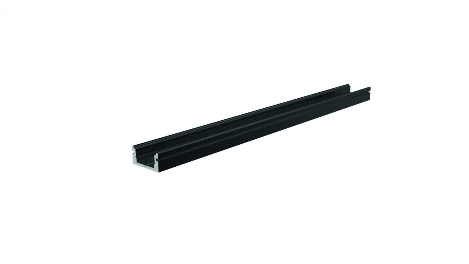 IMPR 970003 AU-01-08 plochý U-profil pro 8 - 9,3 mm LED pásek matná černá - LIGHT IMPRESSIONS