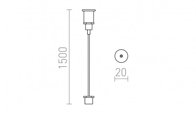 RED R11358 EUTRAC lankový závěs 1,5m - RED - DESIGN RENDL (obrázek 4)