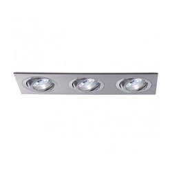 Obrázek pro produkt Vestavné svítidlo Aluminio Plata, kartáčovaný hliník 3x50W, 12V - BPM