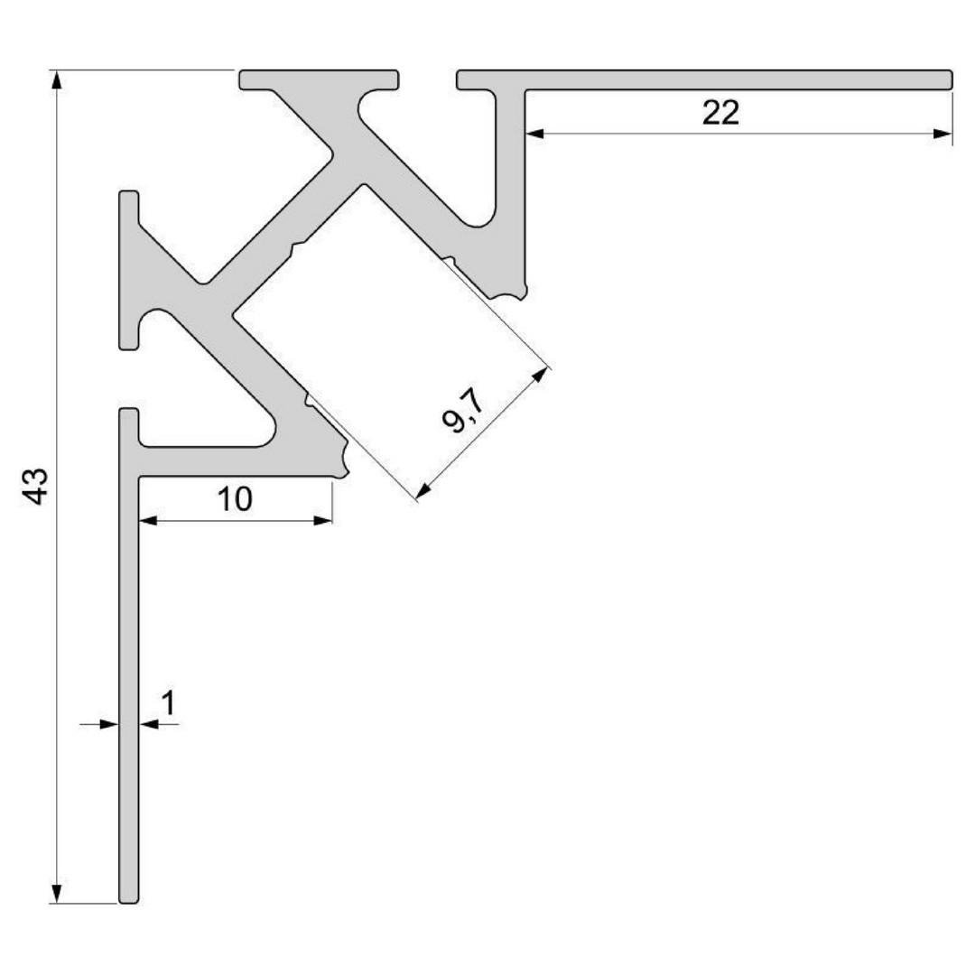 IMPR 975341 Profil EV-01-08 mezi dlaždice vnitřní roh pro 8-9,3mm LED pásek elox.hliník 2,5m - DEKOLIGHT (obrázek 3)