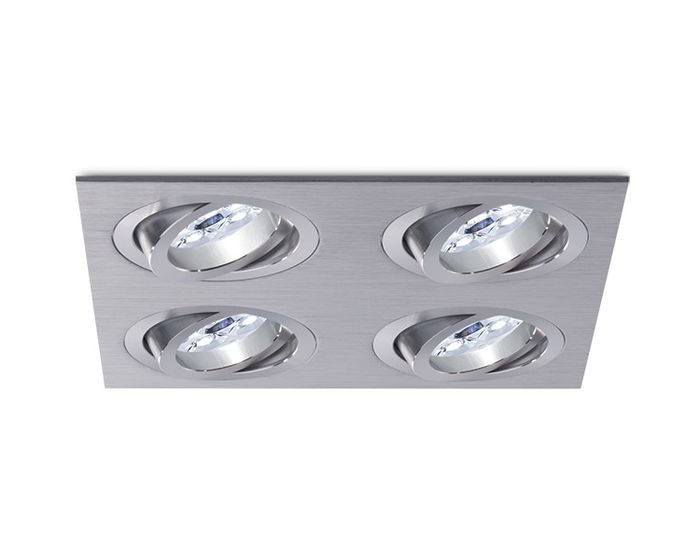 BPM 3015GU Vestavné svítidlo Aluminio Plata, kartáčovaný hliník 4x50W, 230V - BPM (obrázek 3)
