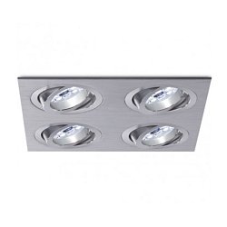 Obrázek pro produkt Vestavné svítidlo Aluminio Plata, kartáčovaný hliník 4x50W, 12V - BPM