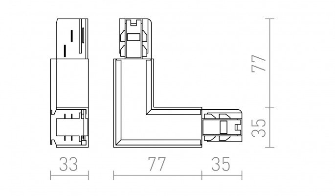 RED R11324 EUTRAC L spoj vnější černá 230V - RED - DESIGN RENDL (obrázek 4)