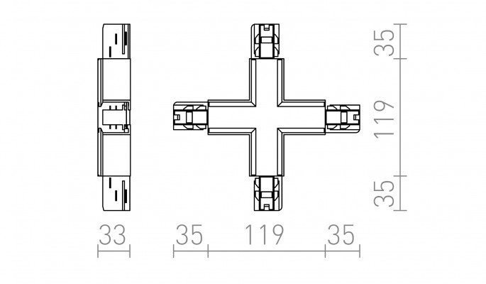 RED R11340 EUTRAC X spoj stříbrnošedá 230V - RED - DESIGN RENDL (obrázek 4)