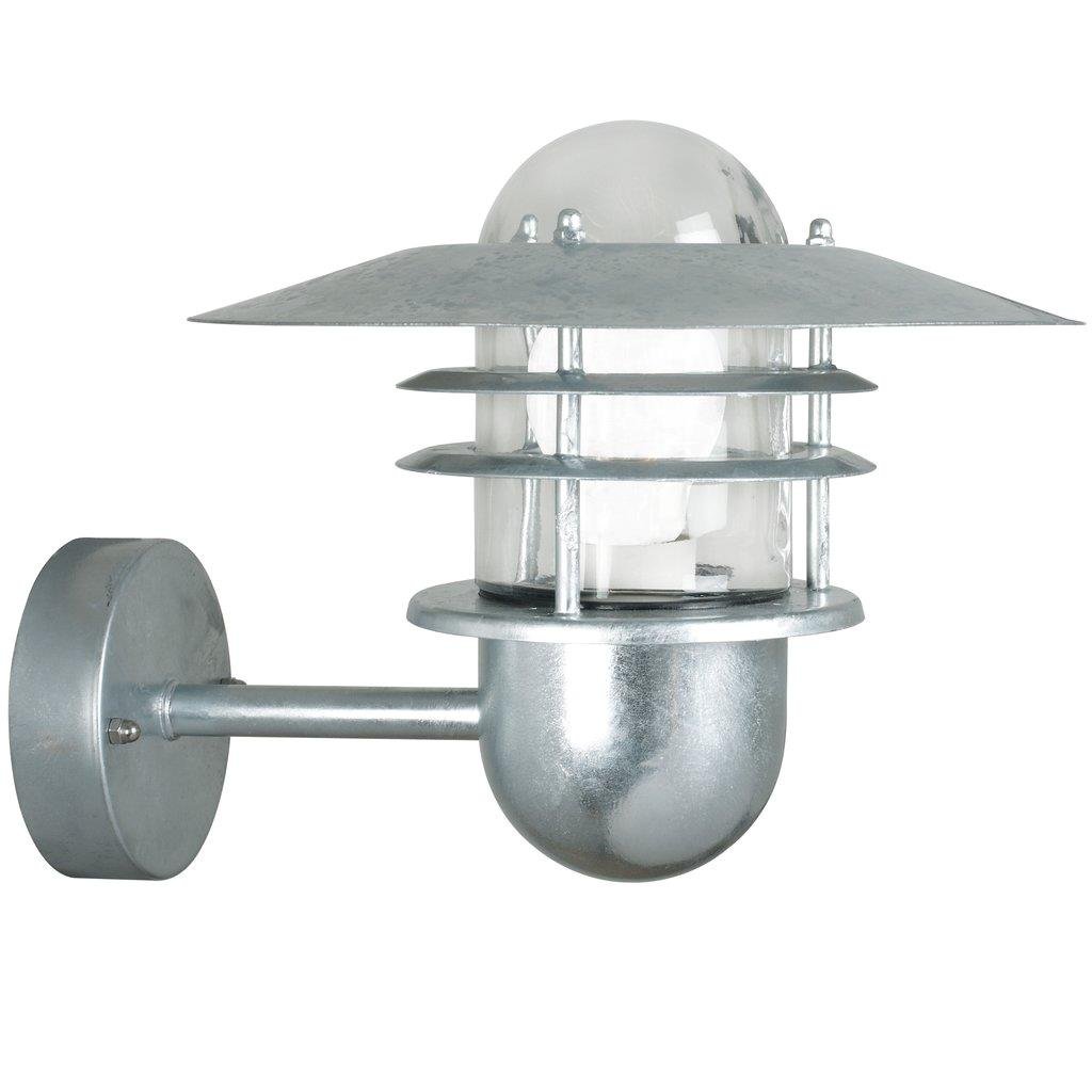 NOR 74481031 Venkovní nástěnné svítidlo Agger 1x60W E27 galvanizovaná čirá - NORDLUX
