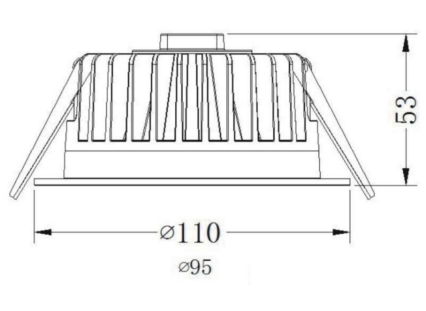 IMPR 565007 Stropní zápustné svítidlo COB 95 bílá 13 W LED 3000K 1100lm - DEKOLIGHT (obrázek 9)