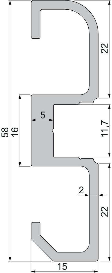 IMPR 970601 Profil - lišta AM-02-10 kartáčovaná matná černá délka 3m - DEKOLIGHT (obrázek 6)