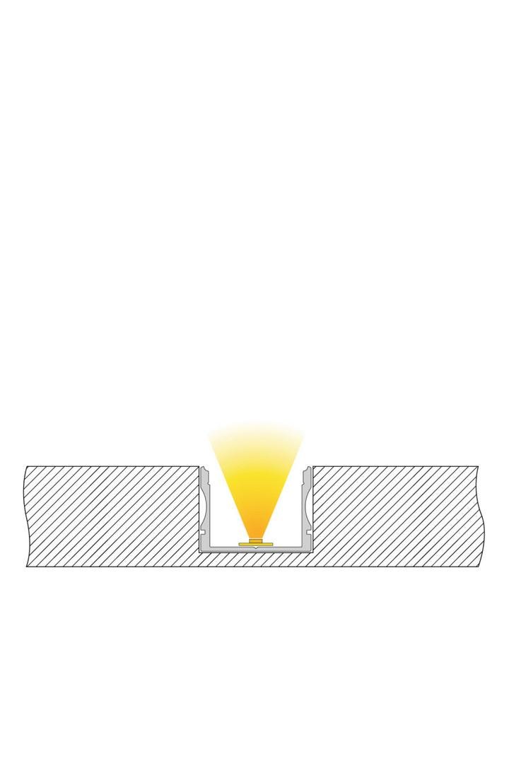 IMPR 970201 Profil U vysoký AU-02-20 eloxovaný hliník délka 2m - DEKOLIGHT (obrázek 3)